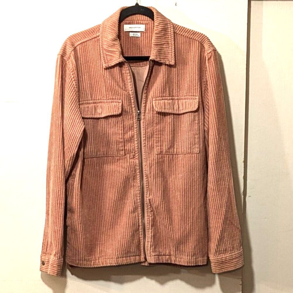 Urban Outfitters Corduroy Zip Up Pink/Salmon Jacket